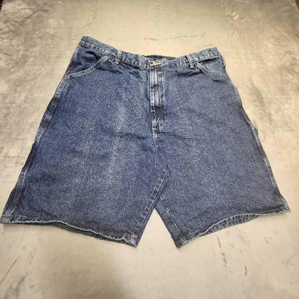 Wrangler Hero Denim Shorts Mens 39 Blue Carpenter Hammer Loop Utility Workwear